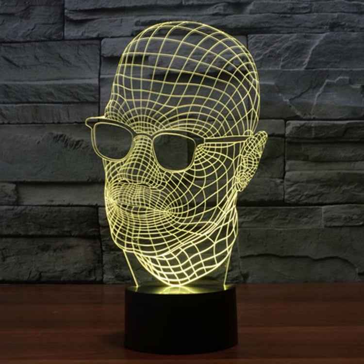 7 Color Discoloration Creative Visual Stereo Lamp Desk Lamp Night Light, Product Size: 23.6 x 14.0 x 8.7 cm