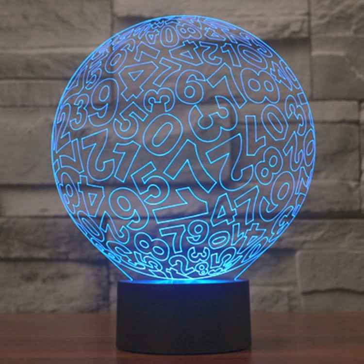 7 Color Discoloration Creative Visual Stereo Lamp Desk Lamp Night Light, Numbers Style