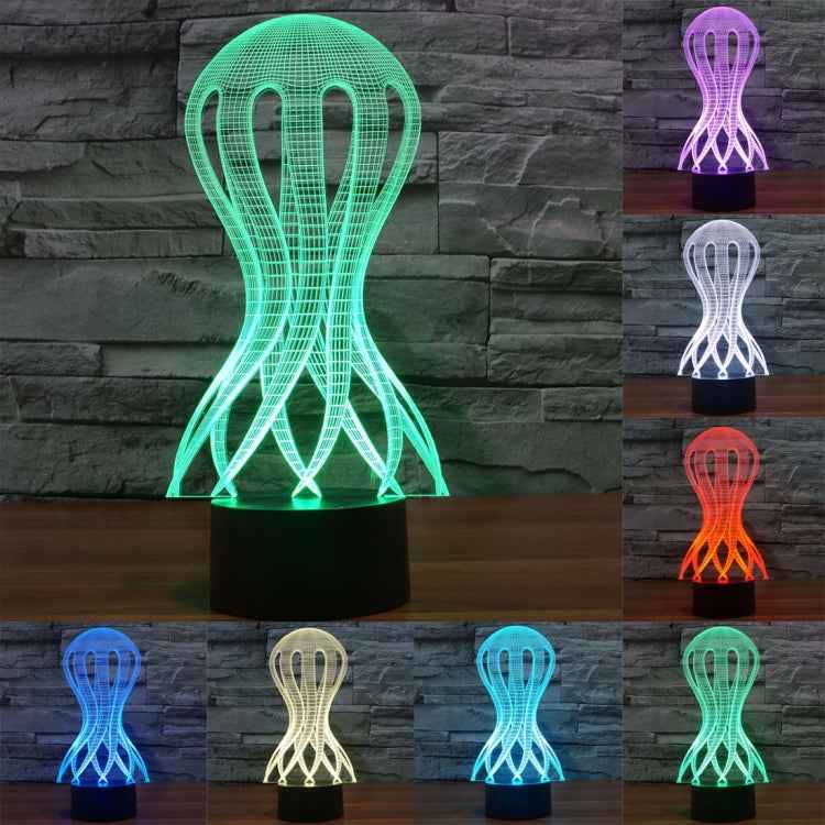 7 Color Discoloration Creative Visual Stereo Lamp Desk Lamp Night Light, Acaleph Style