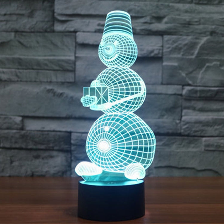 7 Color Discoloration Creative Visual Stereo Lamp Desk Lamp Night Light, Snowman Style Model 2
