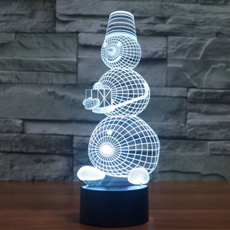 7 Color Discoloration Creative Visual Stereo Lamp Desk Lamp Night Light, Snowman Style Model 2