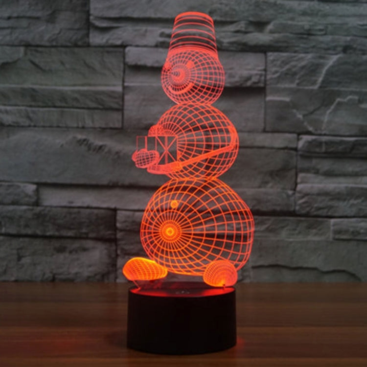 7 Color Discoloration Creative Visual Stereo Lamp Desk Lamp Night Light, Snowman Style Model 2