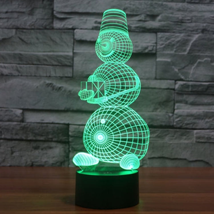 7 Color Discoloration Creative Visual Stereo Lamp Desk Lamp Night Light, Snowman Style Model 2