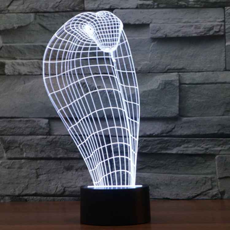 7 Color Discoloration Creative Visual Stereo Lamp Desk Lamp Night Light, Cobra Style