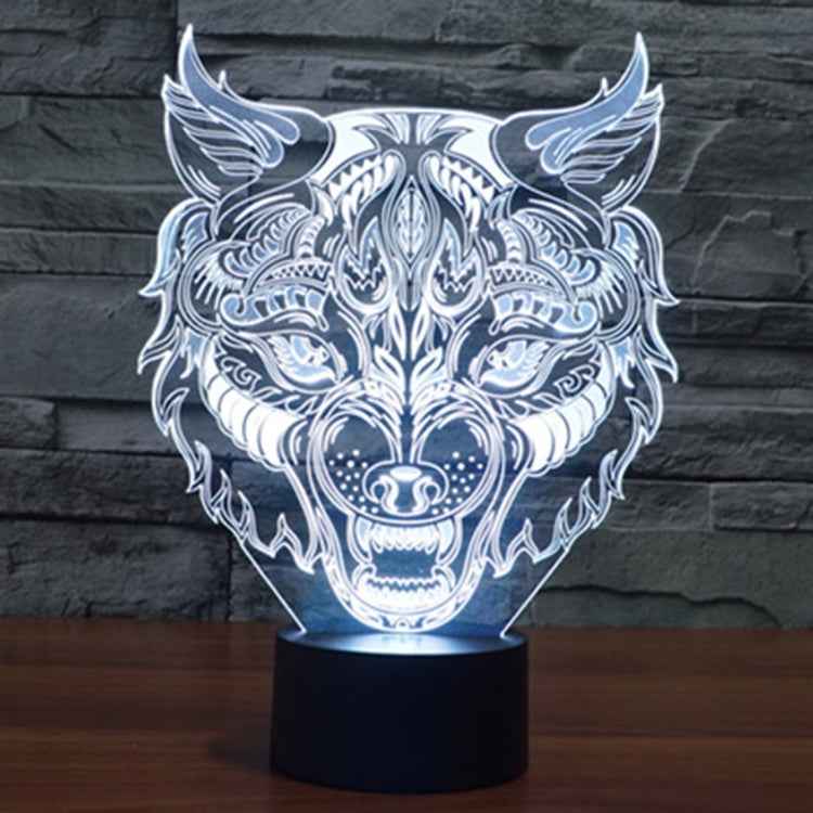 7 Colour Discoloration Creative Visual Stereo Lamp Desk Lamp Night Light, Leopard Shape