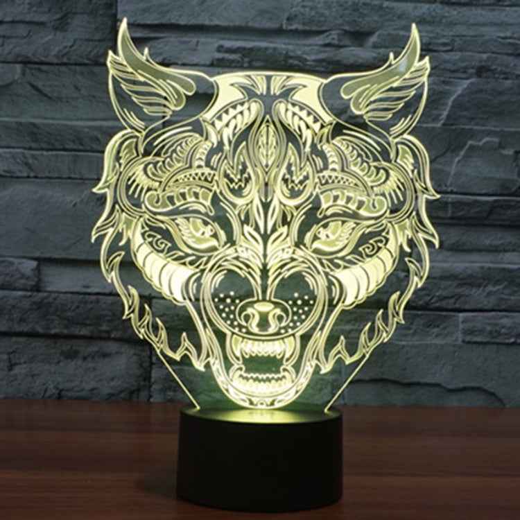 7 Colour Discoloration Creative Visual Stereo Lamp Desk Lamp Night Light, Leopard Shape