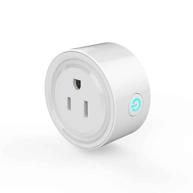 10A Round Shape WiFi Mini Plug APP Remote Control Timing Smart Socket Works with Alexa & Google Home, AC 100-240V, US Plug