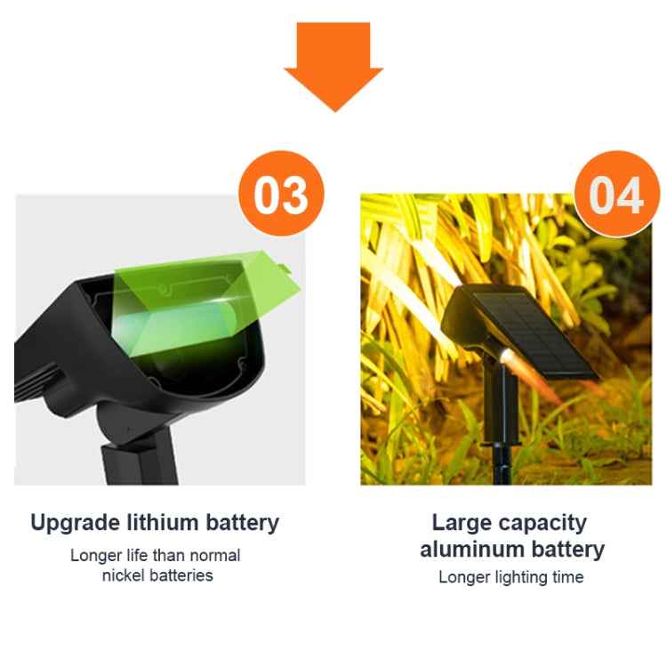 Solar Projection Light Outdoor IP65 Waterproof LED Landscape Garden Ground Plug Light Decorative Lawn Lamp