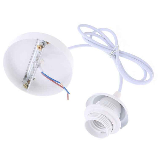E27 Lamp Holder DIY Ceiling Chandelier Light Bulbs Screw Base Socket, Cable Length: 1m