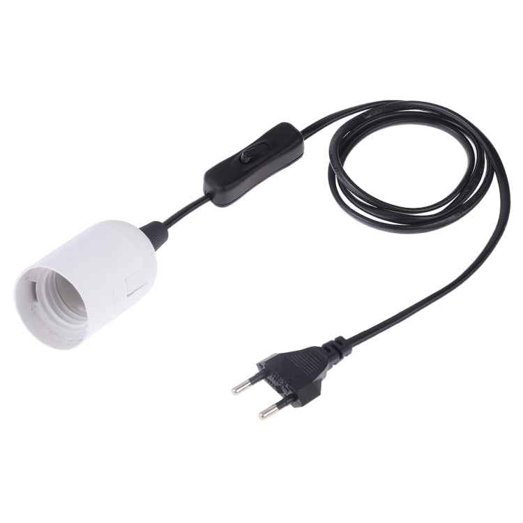 E27 Wire Cap Switch Lamp Holder Chandelier Power Socket with 1.2m Extension Cable, Small UK Plug