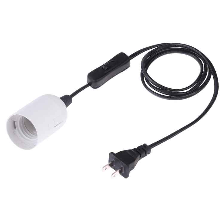 E27 Wire Cap Switch Lamp Holder Chandelier Power Socket with 1.2m Extension Cable, Small UK Plug