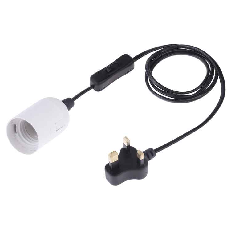 E27 Wire Cap Switch Lamp Holder Chandelier Power Socket with 1.2m Extension Cable, Small UK Plug