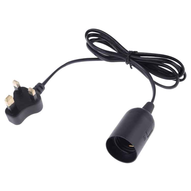 E27 Wire Cap Lamp Holder Chandelier Power Socket with 1.2m Extension Cable, Small UK Plug