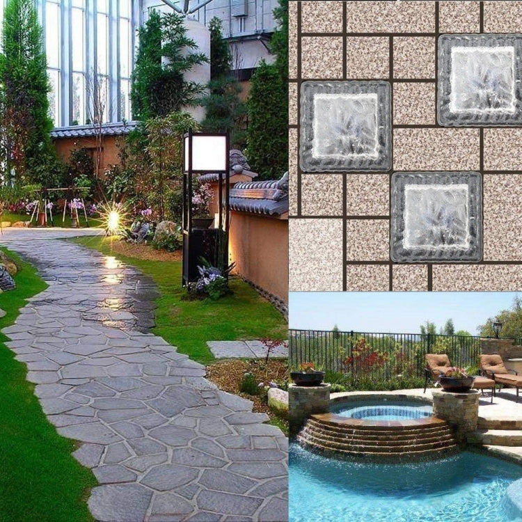 Solar Powered Square Tempered Glass Outdoor LED Buried Light Garden Decoration Lamp IP55 Waterproof，Size: 10 x 10 x 5.2cm, 10 x 10 x 5.2cm