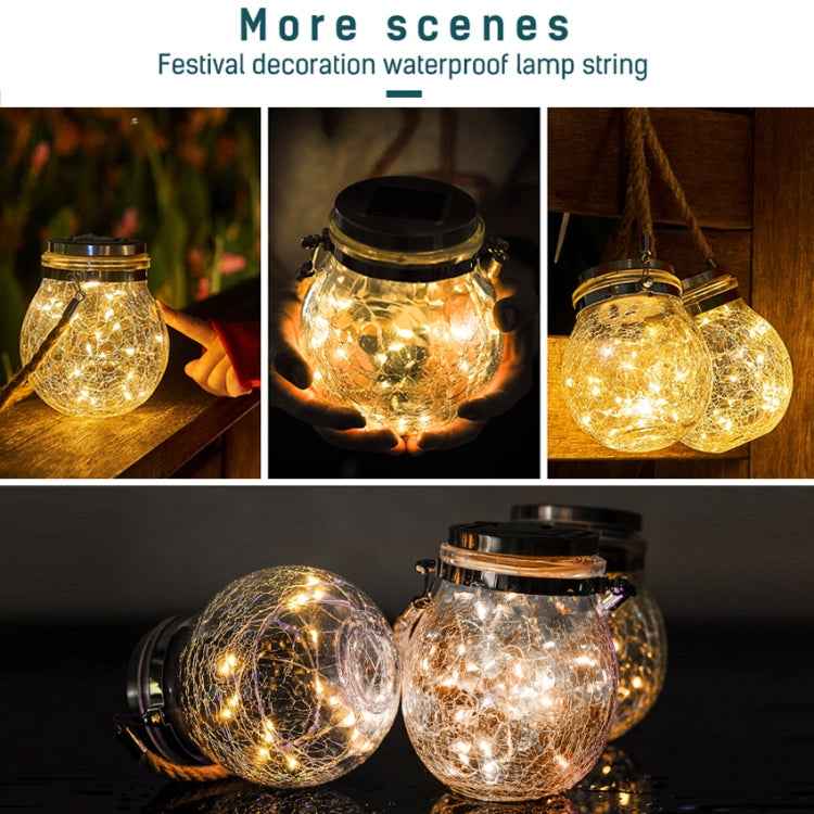 Solar Energy Glass Bottle Pendent Lamp IP55 Waterproof Outdoor Garden Decoration Light