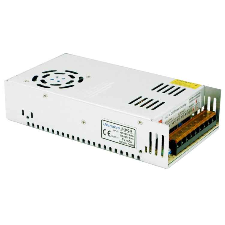 SOMPOM S-300-5 300W 5V 60A Switching Driver LED Light Strip Display Screen Lighting Monitor Power Supply