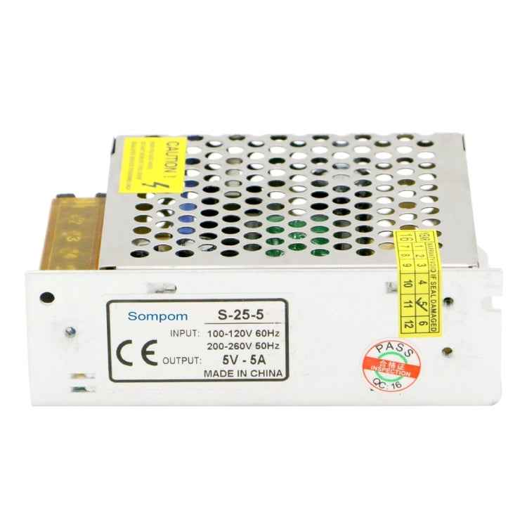 SOMPOM S-25-5 25W 5V 5A Switching Driver LED Light Strip Display Screen Lighting Monitor Power Supply