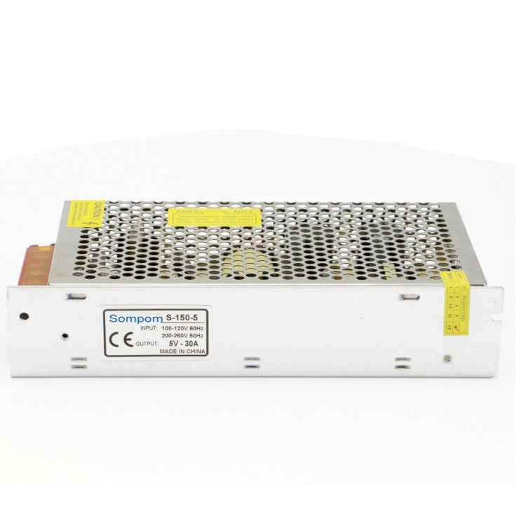 SOMPOM S-150-5 150W 5V 30A Switching Driver LED Light Strip Display Screen Lighting Monitor Power Supply