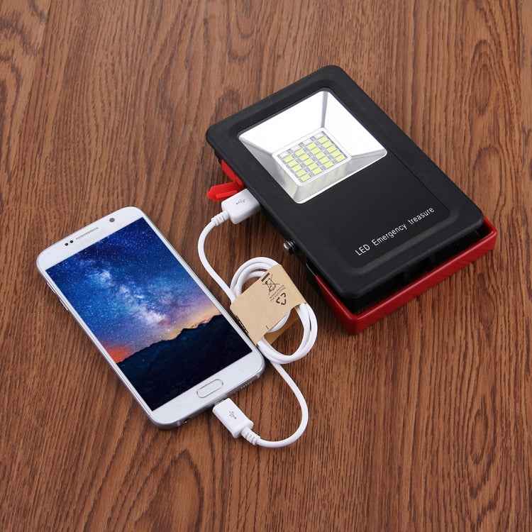 24 LEDs SMD5730 2400LM 6000-6500K Red and Blue Light Flashing Warning Lights Portable with Holder