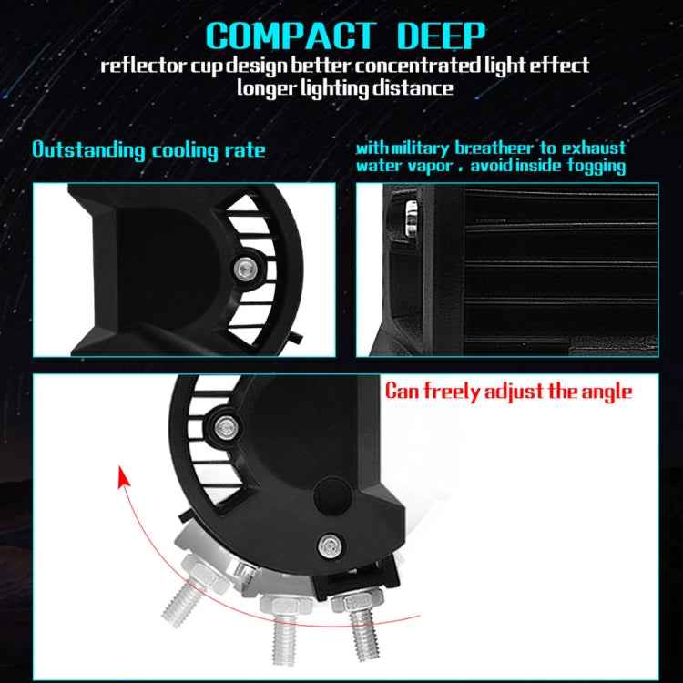 7 inch 18W 1800LM 3 Row LED Strip Light Working Refit Off-road Vehicle Lamp Roof Strip Light