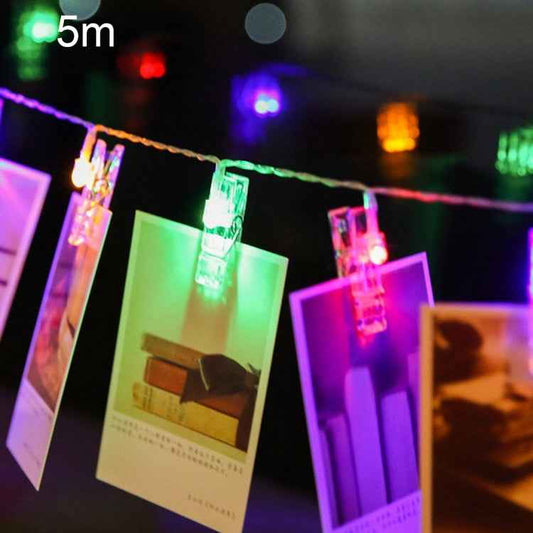 50 LEDs 3 x AA Batteries Box Chains Lamp Decorative Light for Home Hanging Pictures, DIY Party, Wedding, Christmas Decoration