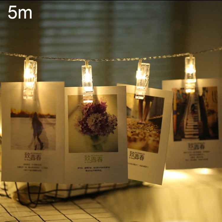 50 LEDs 3 x AA Batteries Box Chains Lamp Decorative Light for Home Hanging Pictures, DIY Party, Wedding, Christmas Decoration