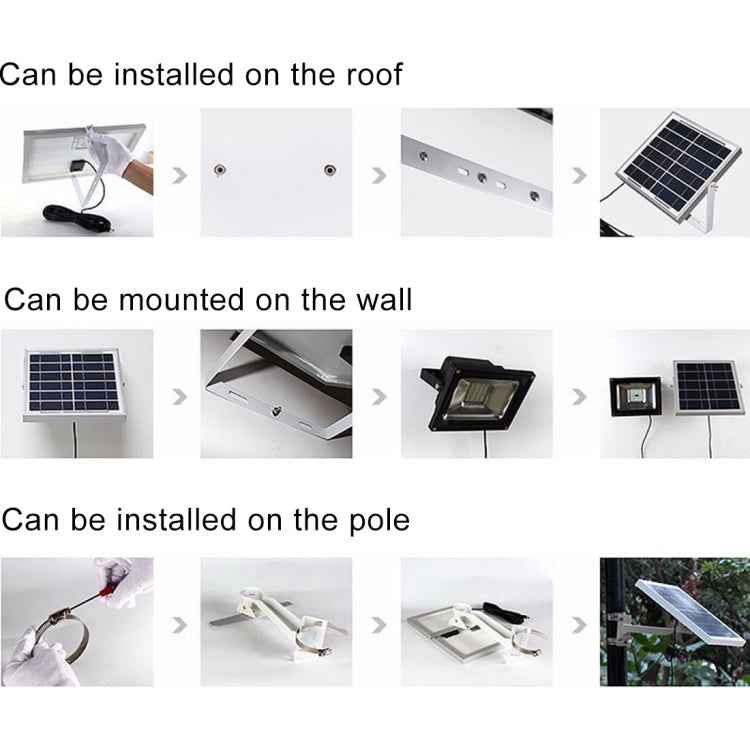 30W 170 LEDs IP67 Waterproof Solar Power Flood Light with Remote Control