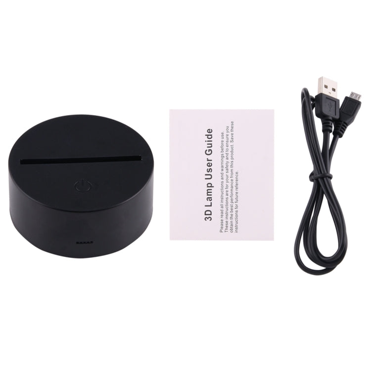 7 Color Discoloration Creative Visual Stereo Lamp Desk Lamp Night Light, Four Circle Abstract Style