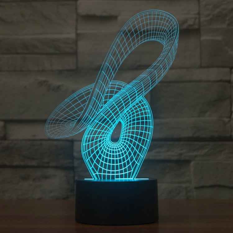 7 Color Discoloration Creative Visual Stereo Lamp Desk Lamp Night Light, 2869 Abstract Style