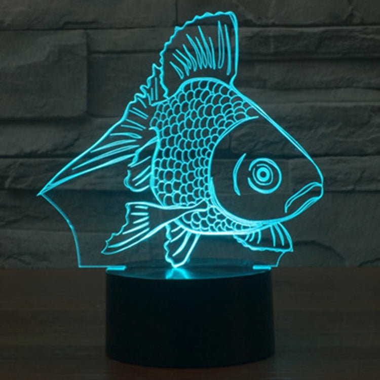 7 Color Discoloration Creative Visual Stereo Lamp Desk Lamp Night Light, Goldfish Style