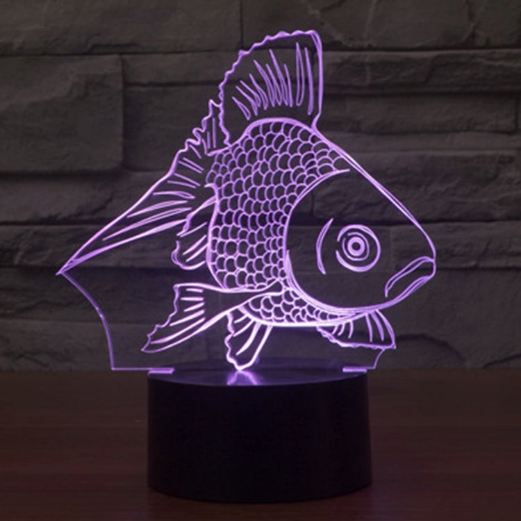 7 Color Discoloration Creative Visual Stereo Lamp Desk Lamp Night Light, Goldfish Style