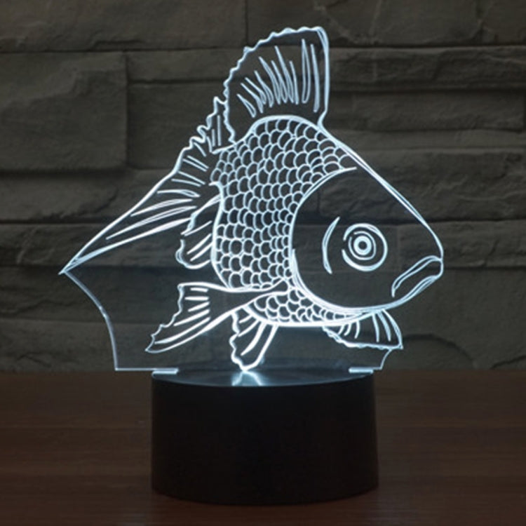 7 Color Discoloration Creative Visual Stereo Lamp Desk Lamp Night Light, Goldfish Style