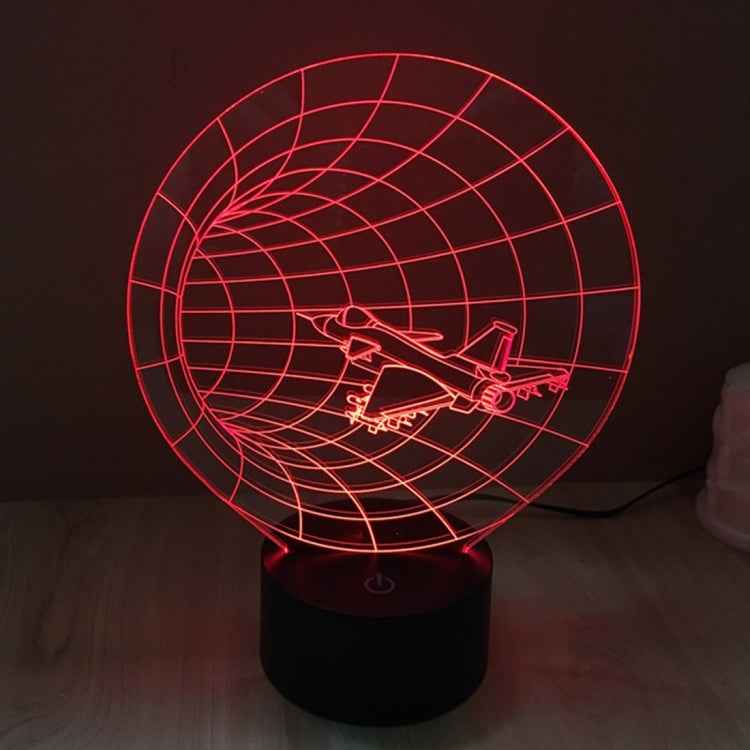 7 Color Discoloration Creative Visual Stereo Lamp Desk Lamp Night Light, Time Machine Style