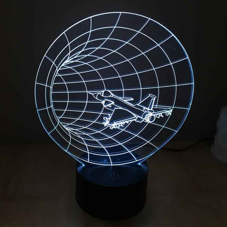 7 Color Discoloration Creative Visual Stereo Lamp Desk Lamp Night Light, Time Machine Style