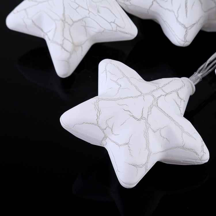 20 LEDs Teenage Style Warm Fairy Decorative Lamp for Christmas, Wedding, Bedroom, Cracked Star