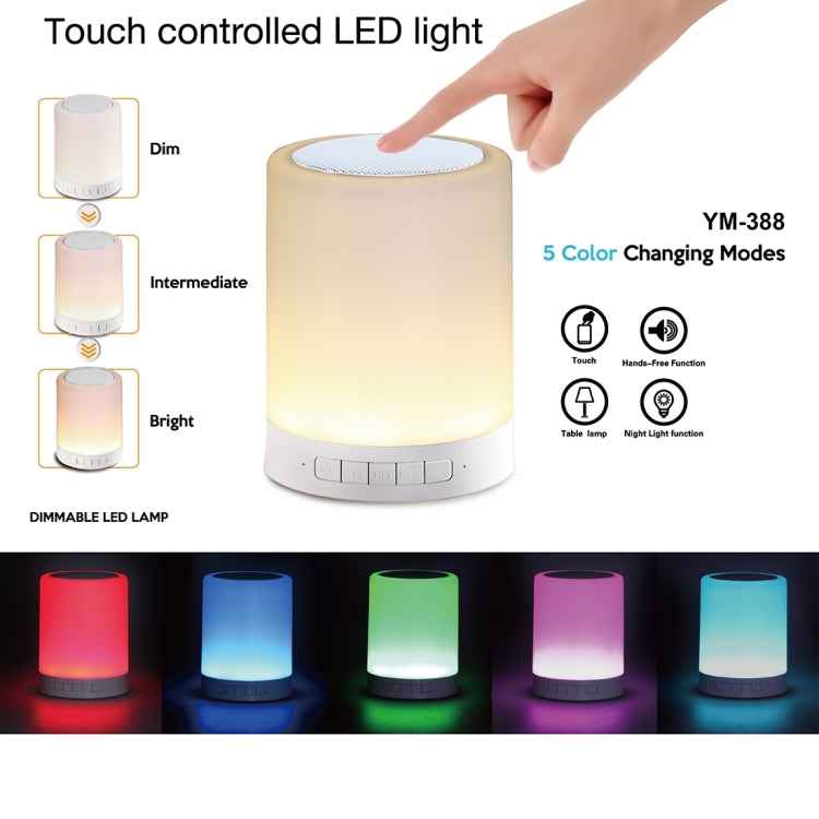 with LED Light & Handle, Support AUX IN & Hands-free Answer & TF Card