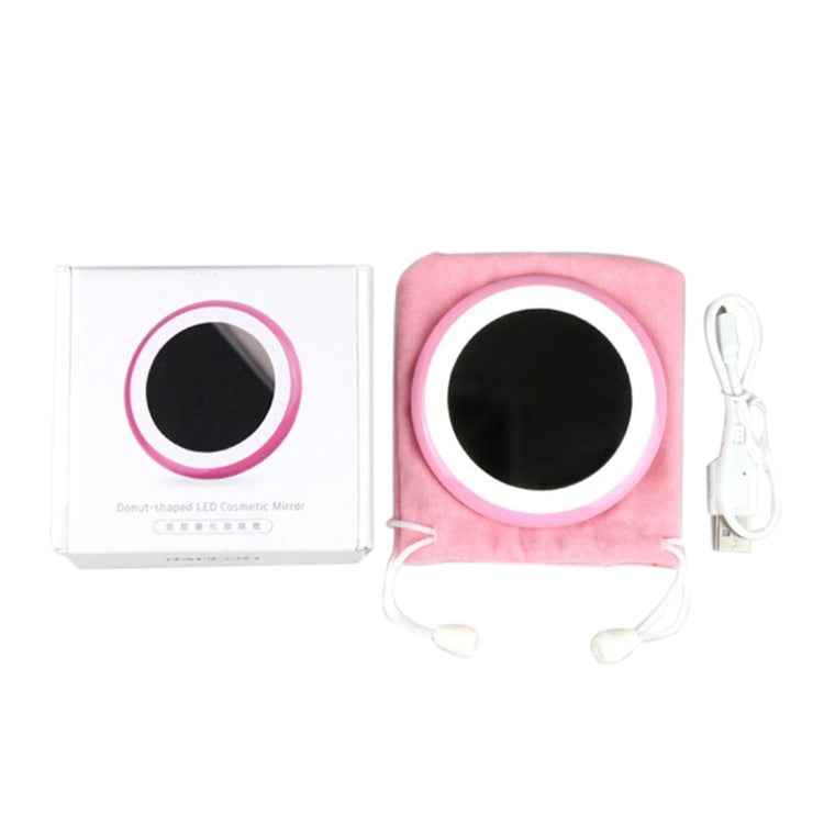 OneFire 1W 10 LEDs Multi-function Rechargeable Donut Shaped Makeup Mirror LED Desk Lamp Night Light, DC 5V