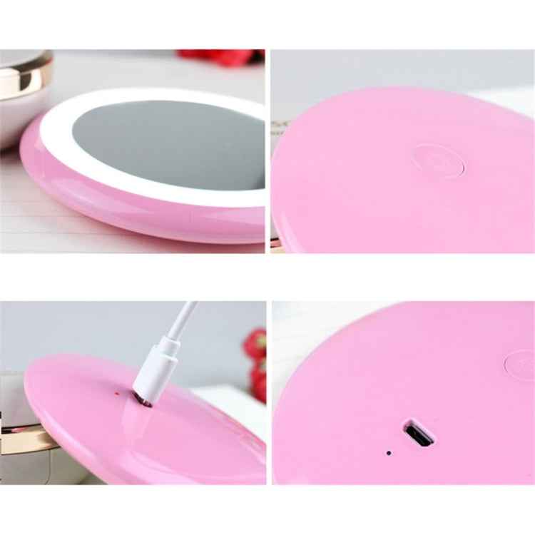 OneFire 1W 10 LEDs Multi-function Rechargeable Donut Shaped Makeup Mirror LED Desk Lamp Night Light, DC 5V