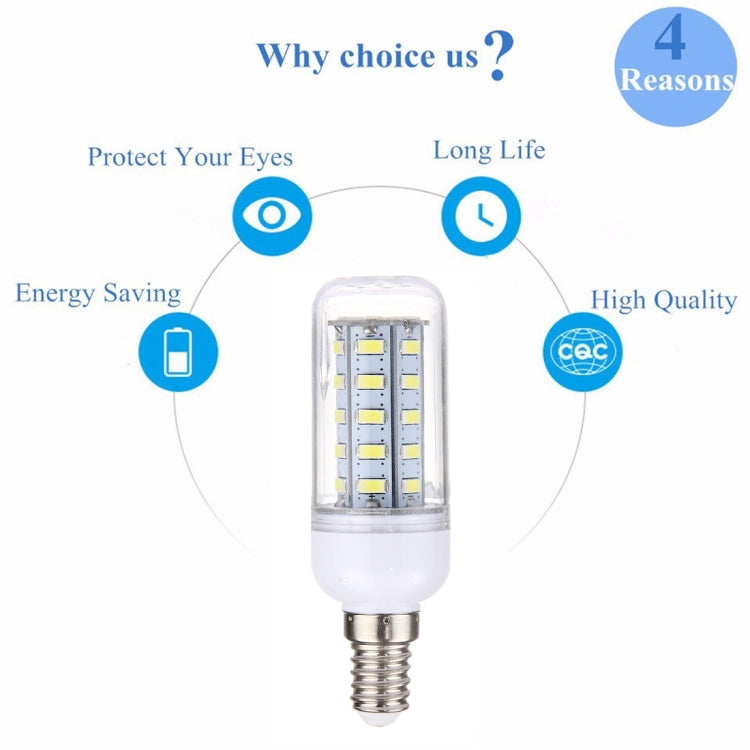 36 LEDs SMD 5730 Bulb, AC 220-240V, 3.5W 220V White Light, 3.5W 220V Warm White