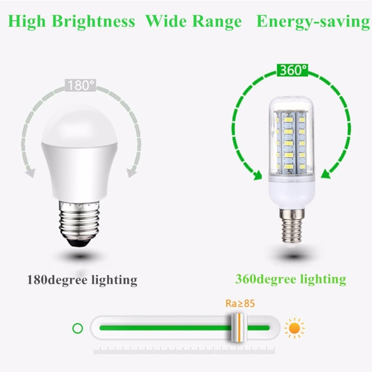 36 LEDs SMD 5730 Bulb, AC 220-240V, 3.5W 220V White Light, 3.5W 220V Warm White