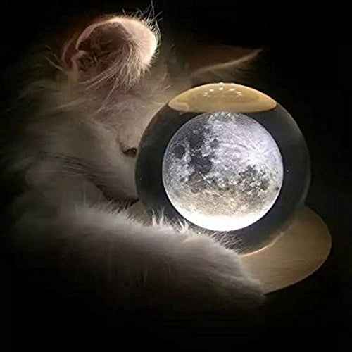 3D Word Engraving Crystal Ball Music Box Electronic Swivel Musical Birthday Gift Home Decor with Music