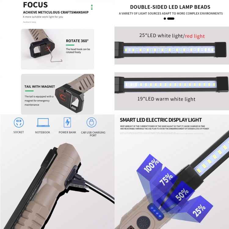 FA-WK06 Multifunctional Rechargeable Folding Work Emergency Light with Power Bank Function