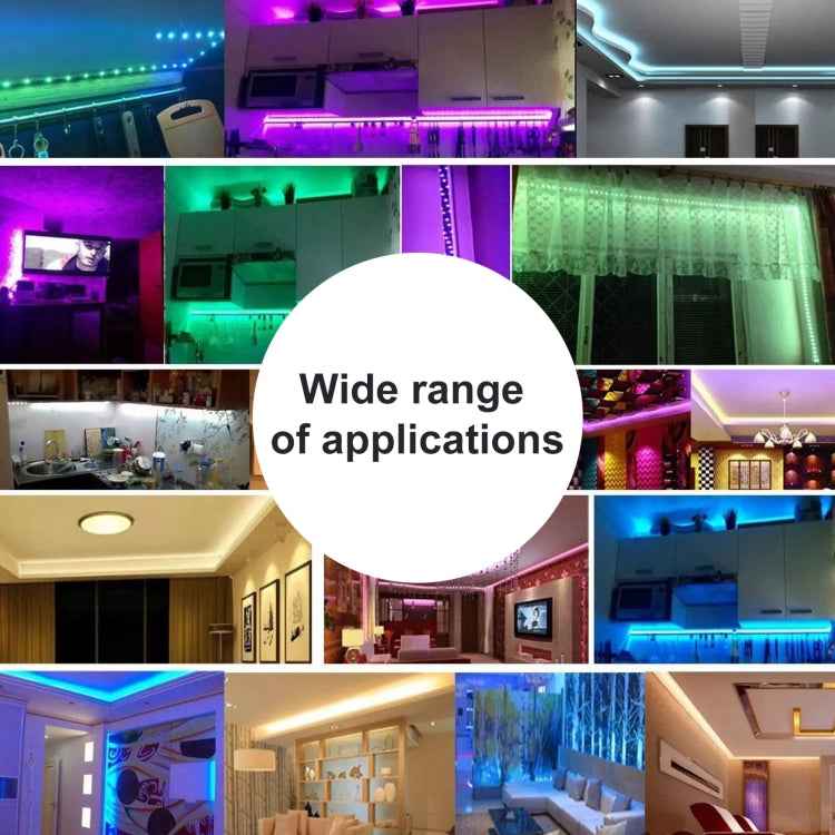 10m 300 LEDs SMD 5050 IP44 Waterproof RGB Light Strip with 24-keys Remote Control, EU Plug