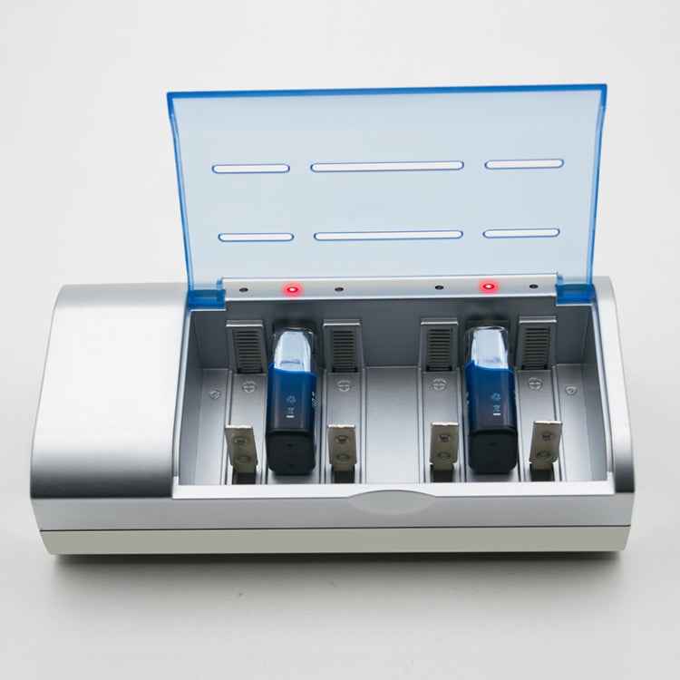 AC 100-240V 4 Slot Battery Charger for AA & AAA & C / D Size Battery, EU Plug