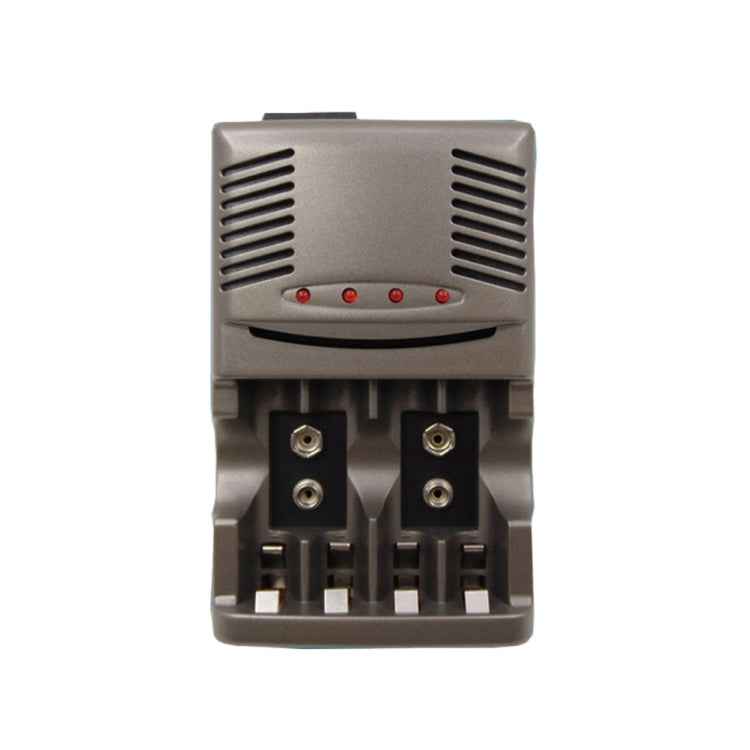 AC 100-240V 4 Slot Battery Charger for AA & AAA & 9V Ni-MH Battery, EU Plug