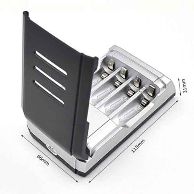 AC 100-240V 4 Slot Battery Charger for AA & AAA Battery, with LCD Display, US Plug