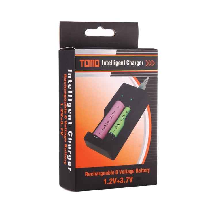 TOMO V6-2 USB Smart Battery Charger with  Indicator Light for 18650 / 18500 / 17650 / 16340 / 14500 / 10500 Li-ion Battery / AA / AAA Battery