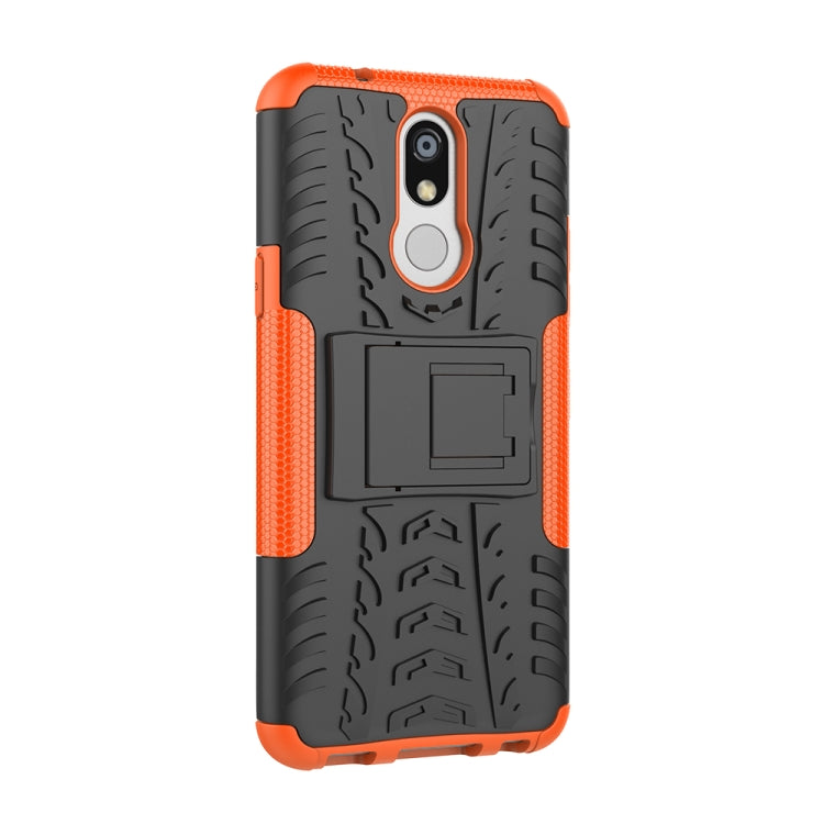 Shockproof  PC + TPU Tire Pattern Case for LG K40, with Holder, For LG K40