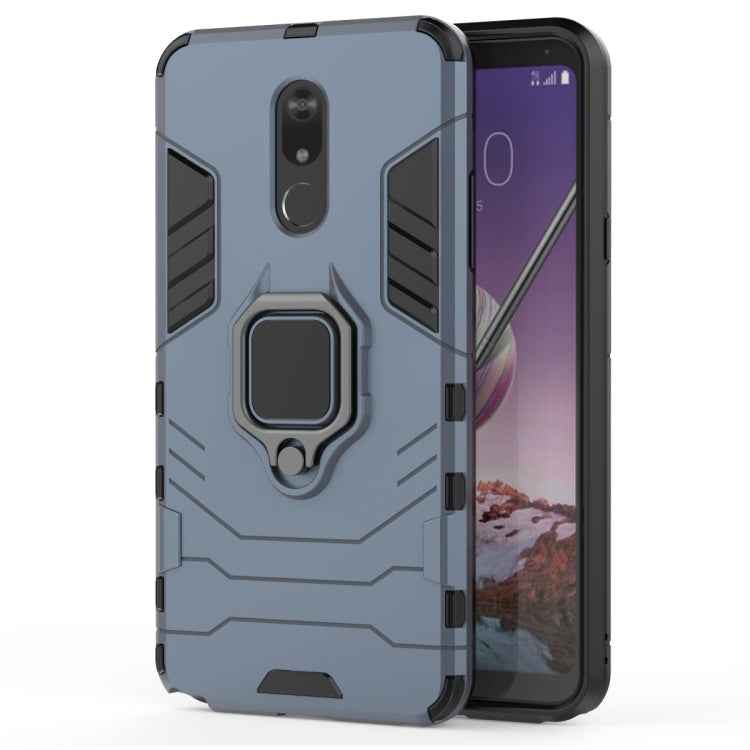 PC + TPU Shockproof Protective Case for LG Q Stylo 5, with Magnetic Ring Holder