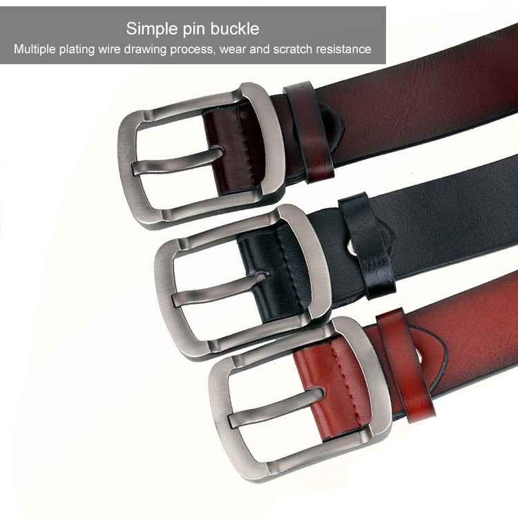 Dandali L8035 Men Casual Antique Pin Buckle Leather Belt Waistband, Size: 110-125cm